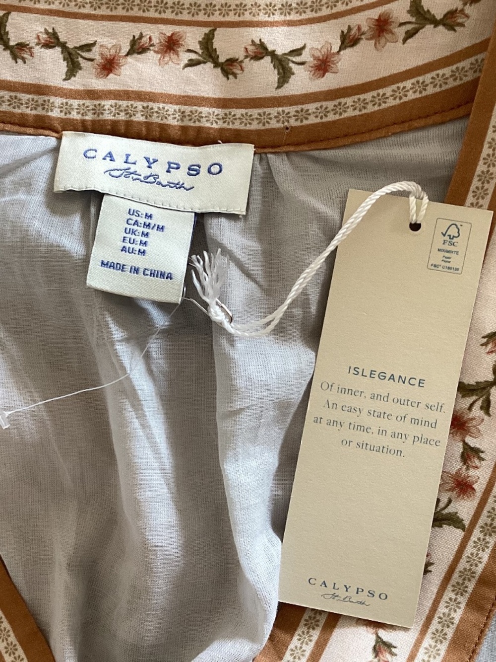 Calypso St. Barth Cotton Pastel Blue Floral V-Neck Faux Wrap Frill Mini Dress - Picture 15 of 16